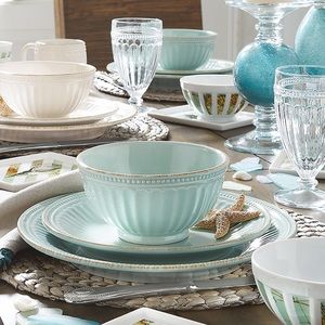 EUC LENOX French Perle(dinner plates, bowls, cups)